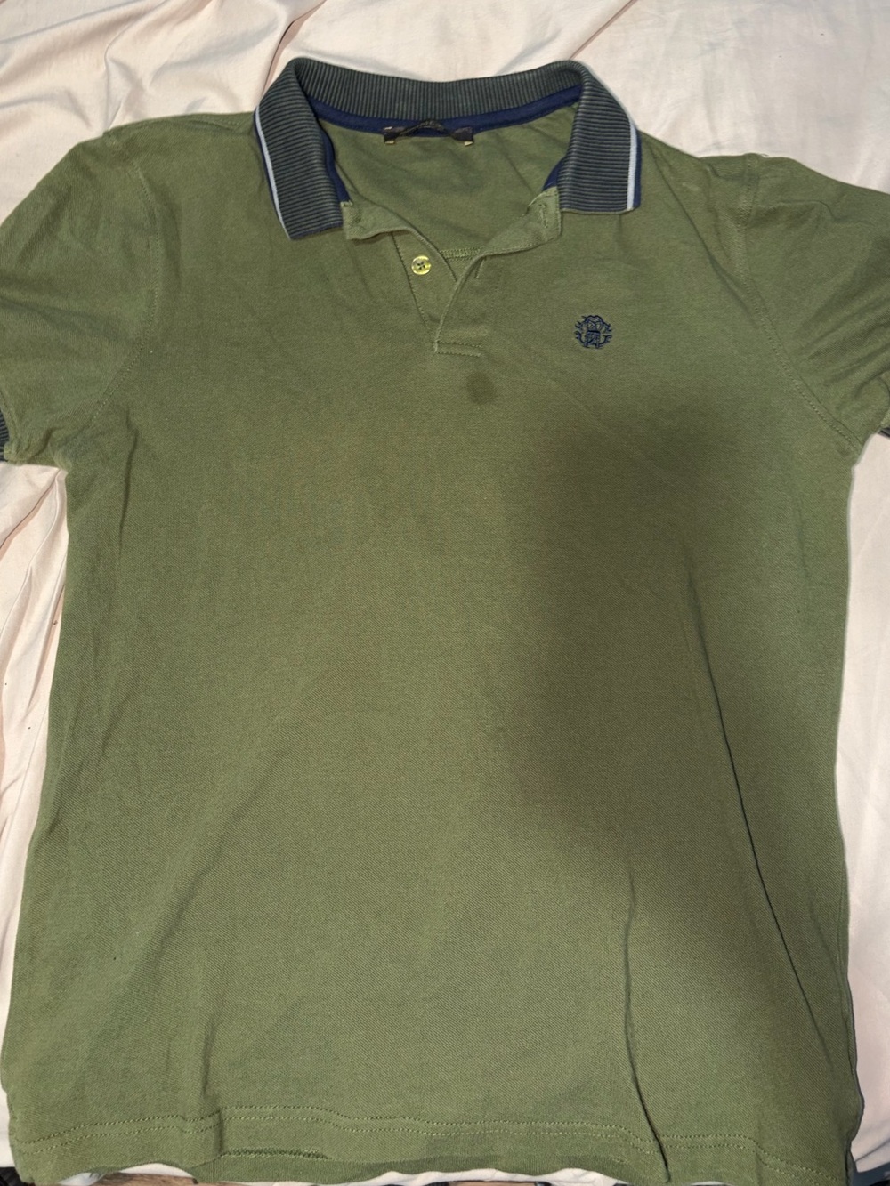 [AUTHENTIC] Roberto Cavalli Olive Green Polo with Navy Details